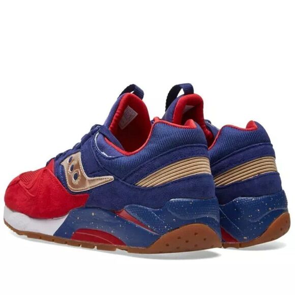 NEW Saucony Grid 9000 Sparring Blue Red Gold Size 9.5 Sneakers S70279-1 - Picture 3 of 8